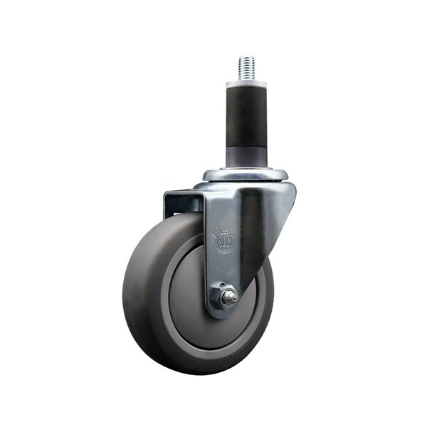 4'' Thermoplastic Rubber Wheel Swivel 1-1/4'' Expanding Stem Caster